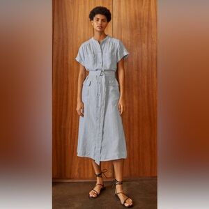 Stunning Wrap London linen utility shirt dress - size US 10.